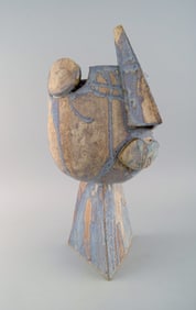 Christina Muff, Danish contemporary ceramicist (b. 1971). Large cubist unique sculpture in golden