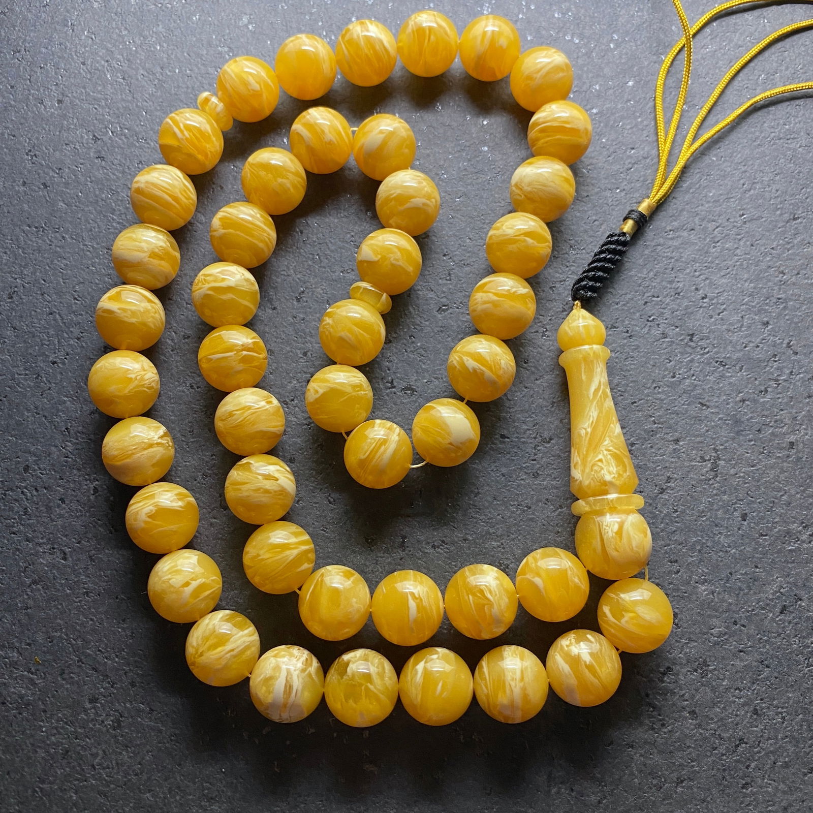 Exquisite Unique Antique Amber Tesbih made from Round Amber beads (1 of 11)