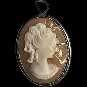 Silver Cameo Brooch/Pin/Pendant