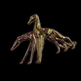 Vintage Sterling Monet Greyhound Brooch