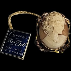Vintage Van Dell Gold Filled Cameo Pin/Pendant/Brooch