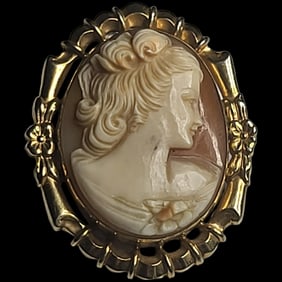 Vintage  Gold Filled Cameo Brooch/Pin/Pendant
