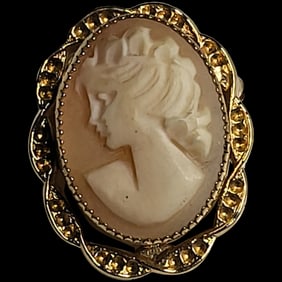 Vintage Gold Filled Cameo Pin/Brooch
