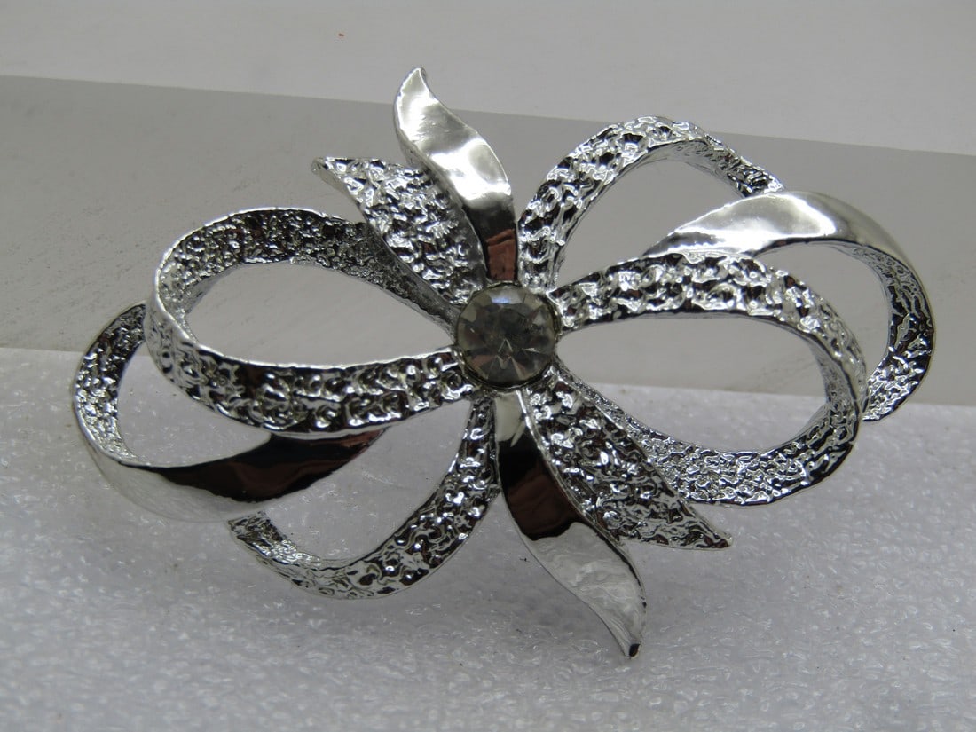 Vintage Rhinestone Bow Brooch, 1960's-1970's, Signed Gerry's (1 of 5)