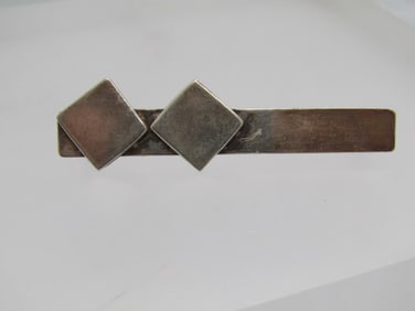 Vintage Sterling Mid-Century Modern Bar Brooch, 2-7/8", 1940's-1950's