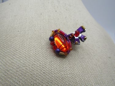 Liztech Mod Key Tack Pin, Orange/Purple/Red