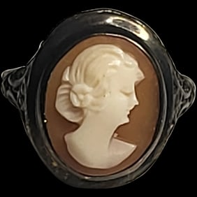 Vintage Silver Cameo ring
