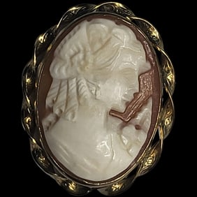 Vintage Gold Filled Van Dell Cameo Pin/Pendant/Brooch