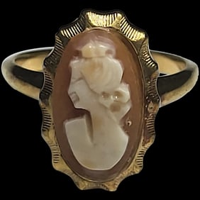 Vintage Gold Filled Conventry Cameo Ring Gold Filled