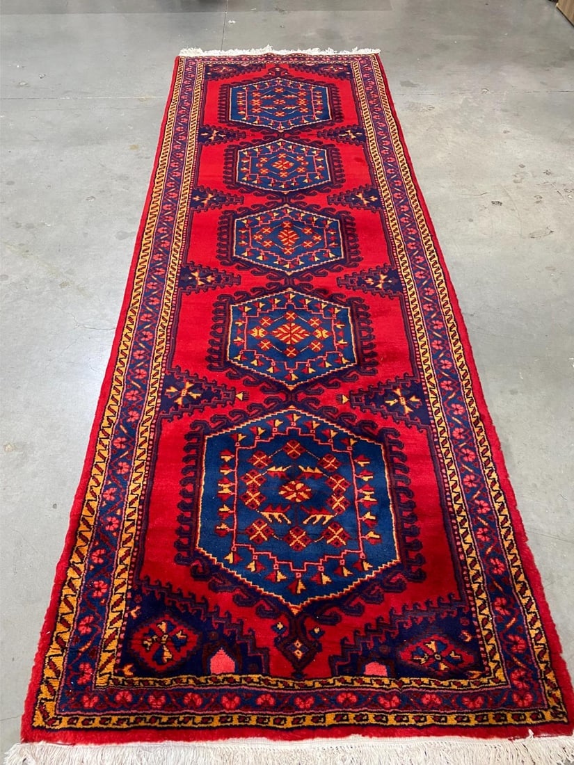 Magificent Persian Hamedan Runner 3.9x10.9 (1 of 9)