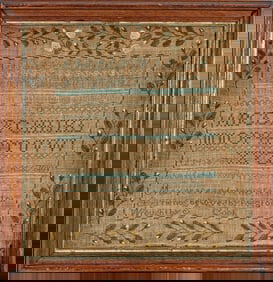 S. Cook  needlework sampler c. 1800