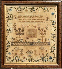 NEEDLEWORK SAMPLER PROBABLY ENGLISH DATED 1831