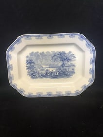 Columbia Bridge on The Susquehanna Historical Staffordshire Platter
