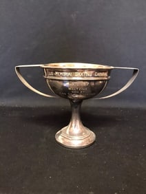1917 5 1/2” Ellis Memorial Skating Carnival Loving Cup Trophy Boston Ma