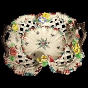 • Vintage N & C Italy Decorative Porcelain Dish