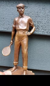 Tennis Helper cast Bronze Bookend Gruber