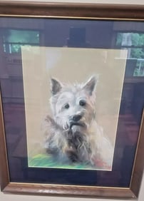Highland Terrier painting 12 31 99 NELSON. Beautiful Westie