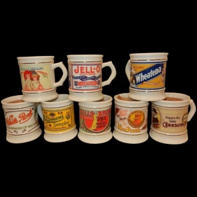 Vintage 1980’s Franklin Mint The Corner Store Coffee Mug Collection
