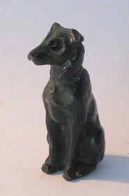 Vintage cast metal dog paper weight.