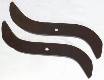 2  decorative "S" shaped cast iron architectural tie-ins