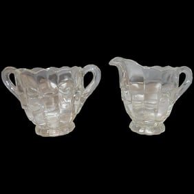 Cambridge Cascade Creamer and Sugar