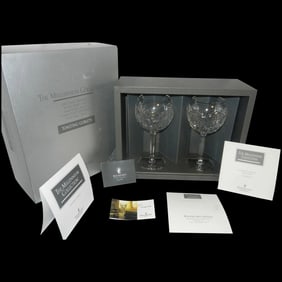 Vintage Waterford Millennium Collection Crystal Toasting Goblets- Happiness Made in Germany