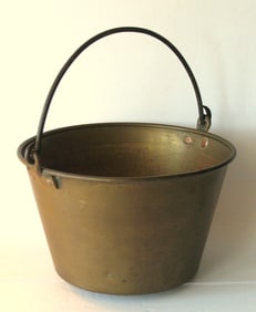Antique brass candy kettle made in Pittsburgh, PA.