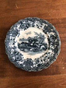 Ridgways Flow Blue Cow Plate