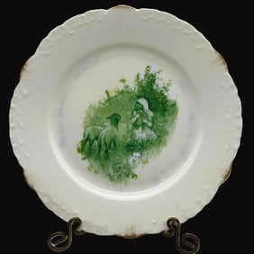 RARE ROSENTHAL PRINTEMPS GERMANY MONBIJOU GIRL WITH LAMBS