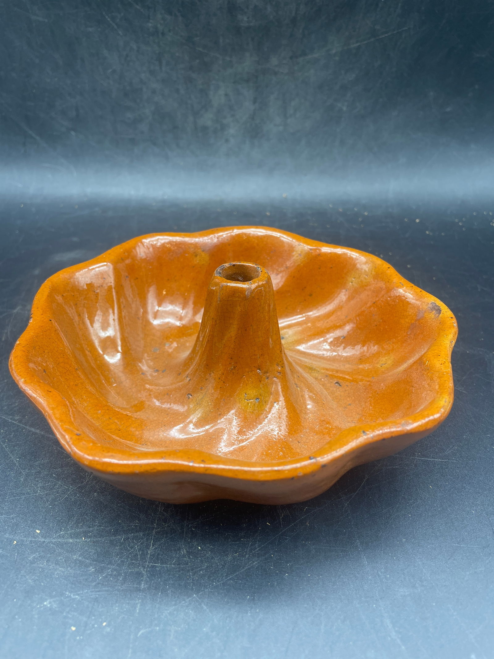 Vintage Rare Small Size Turks Head Pottery Redware Mold: Title: Vintage Rare Small Size Turks Head Pottery Redware Mold Date/Period: unknown Dimension: approx 6.5 x 1.75 Material: POTTERY Additional Information: Vintage Rare Small Size Turks Head Pottery Re