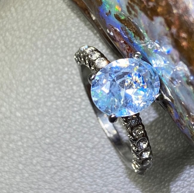 3ct Lab Created Moissanite stone dressing ring (1 of 1)