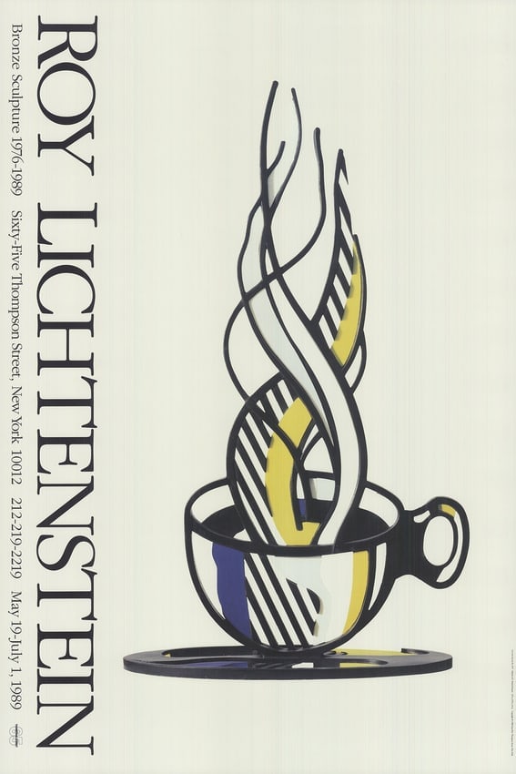 Roy Lichtenstein - Cup and Saucer II sm - 1989 Offset Lithograph 38x 25.5 inches (1 of 1)