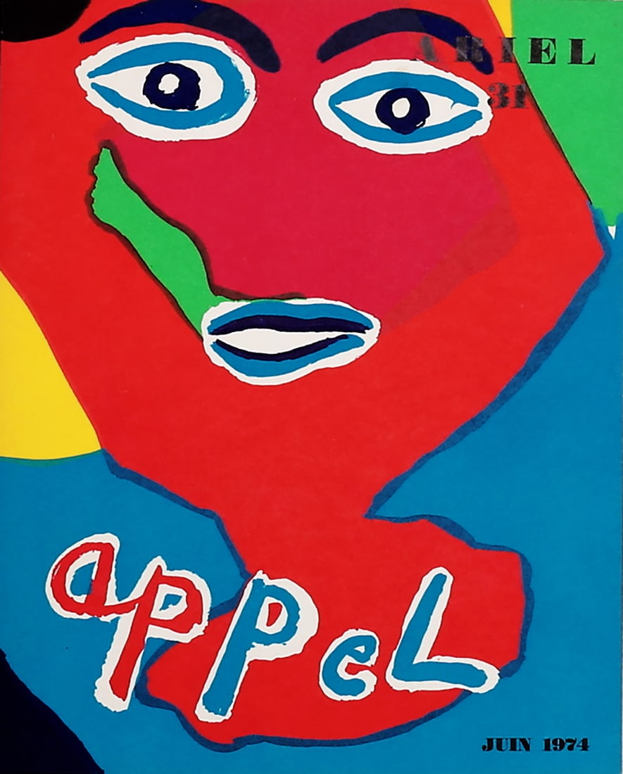 Karel Appel Original Lithograph 1974: Artist: Karel Appel Country: Netherlands Title: Untitled Medium: Lithograph Marks: Not signed, not numbered Printed: 1974 at Imprimerie Arte Paris Paper: Heavy paper 12.2 x 9.7 inch Provenance: Ariel