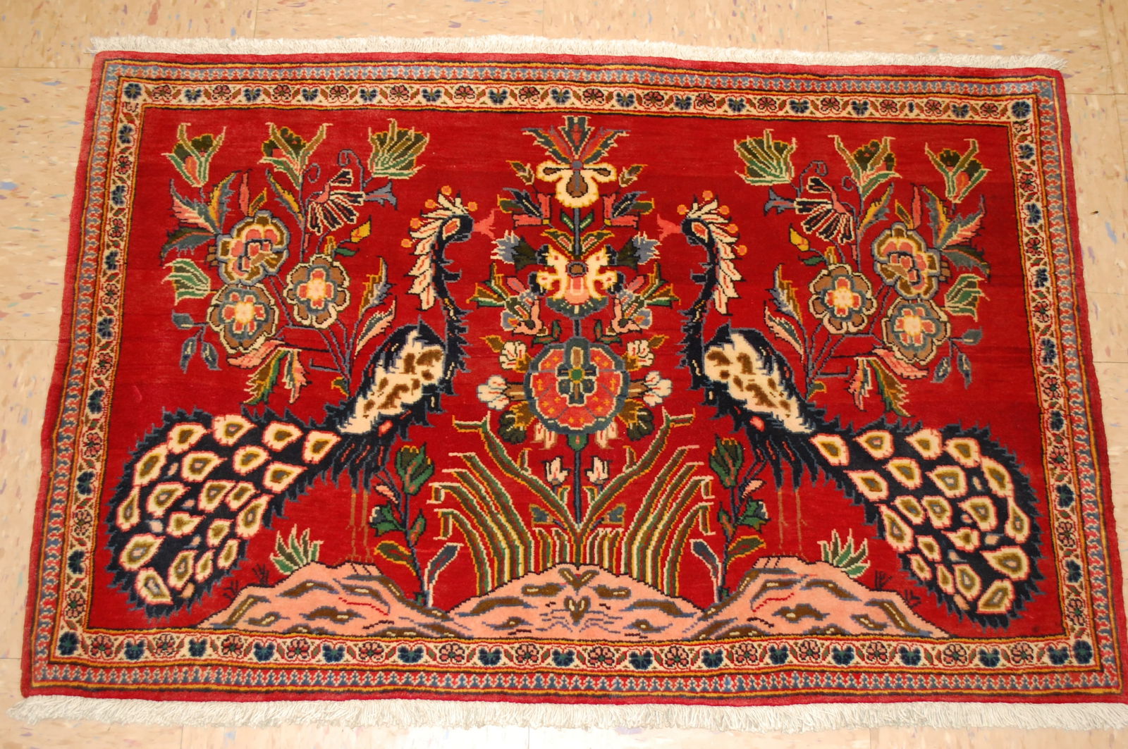 PERSIAN -KASHAN RUG 2'2" x 3'4" (1 of 12)