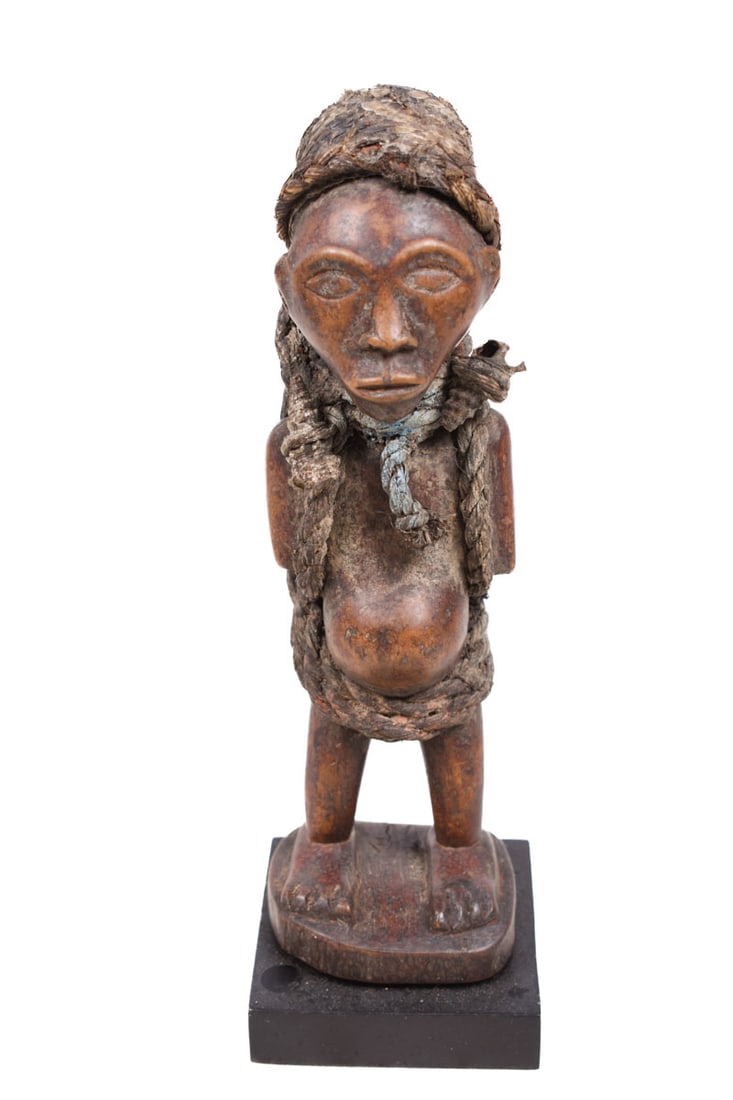 Figure – Wood, Leather, Rope – Bakongo Vili – Congo (1 of 7)