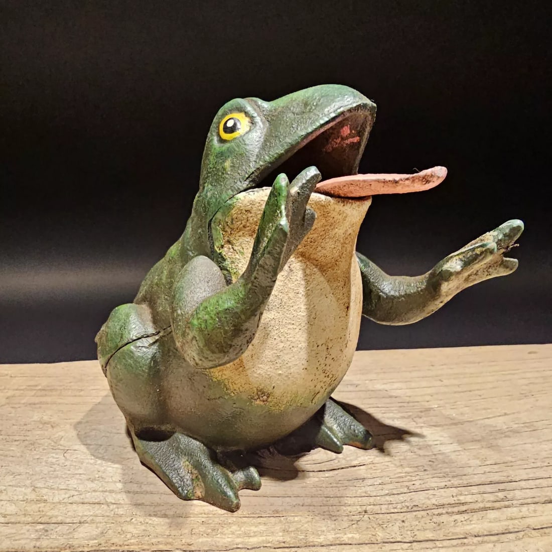 Cast Iron Frog Mechanical Coin Bank (1 of 17)