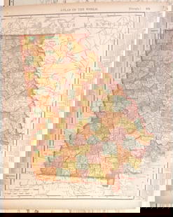 Georgia 1895: Title/Content of Map: Georgia 1895 Date Printed: 1895 Material/Medium: paper Size: 10.75"x13.75" Rand, McNally & Co. Reserve: $30.00 Shipping: Domestic: Flat-rate of $15.00 to anywhere within the con