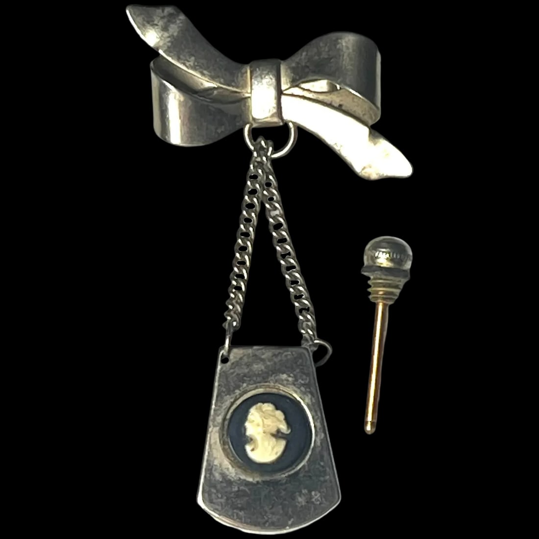 Vintage Cameo Perfume Bottle Brooch/ Pin (1 of 5)