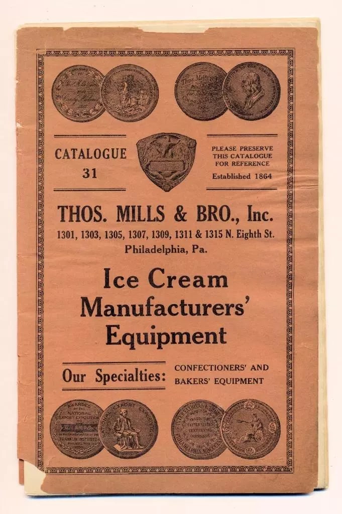c1910 ANTIQUE CATALOG Thomas Mills ICE CREAM MANUFACTURER EQUIPMENT Philadelphia (1 of 12)