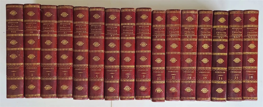 1804 FRENCH THEATRE 17 VOLUMES COMEDIES ILLUSTRATED antique by Petitot (1 of 19)