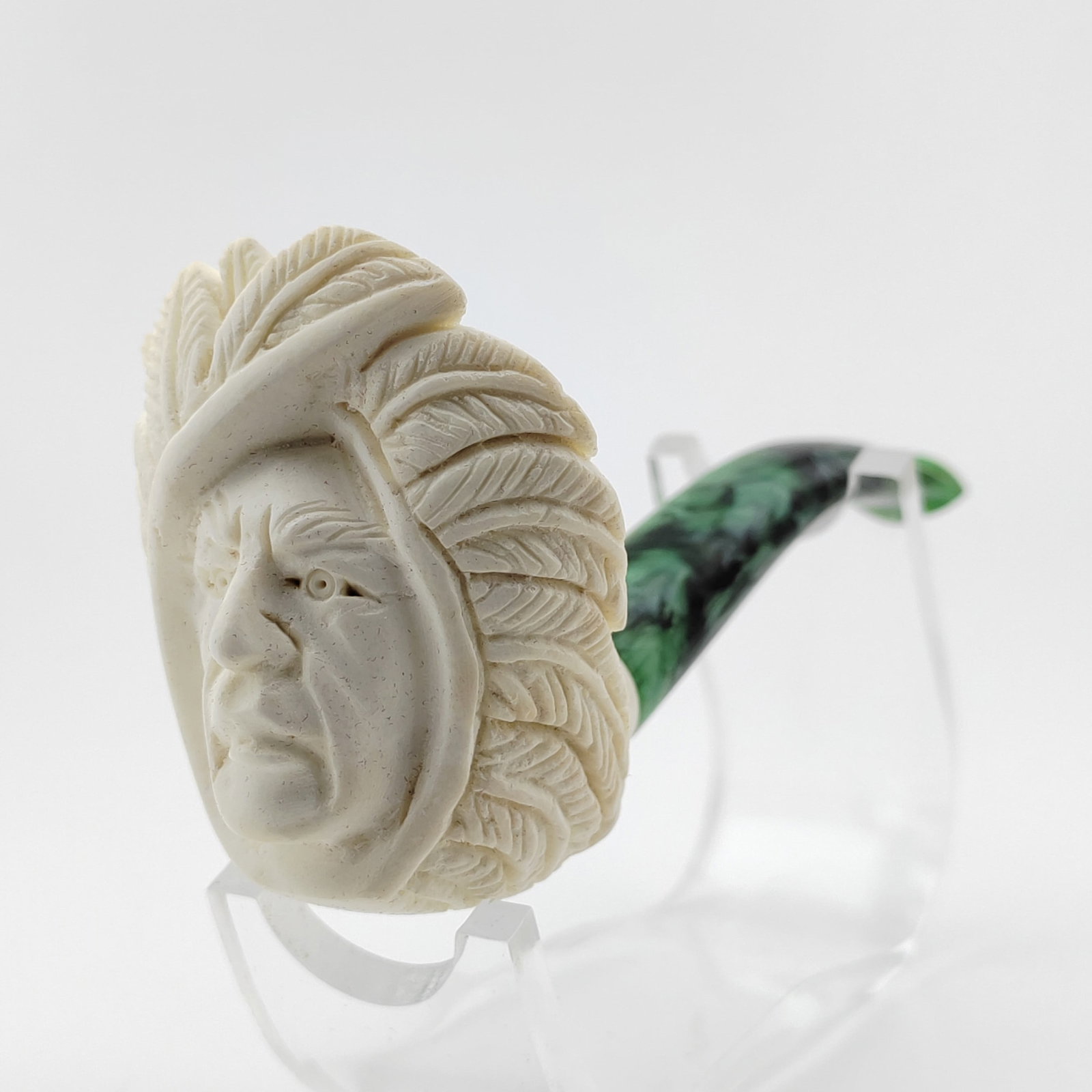 Native American Indian Warrior Chief Meerschaum Pipe (1 of 9)