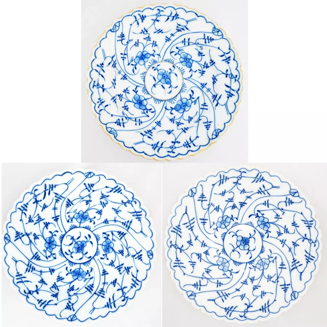 Set of 3 Antique German Dinner Plates (1 of 15)