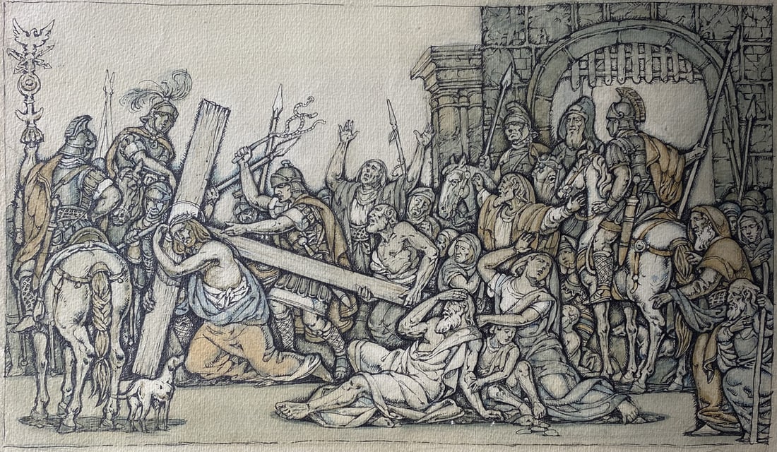 Watercolor, mascara, painting Series of paintings "Bible" Litvinov Oleg Arkad'yevich (1 of 9)