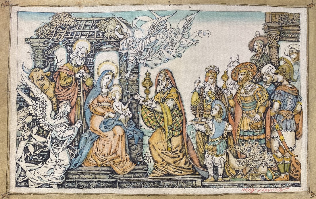 Watercolor, mascara, painting Series of paintings "Bible" Litvinov Oleg Arkad'yevich (1 of 11)