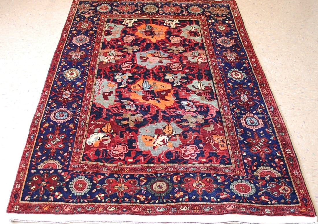 Persian BIJAR RUG 4'4"x 6'6" (1 of 9)