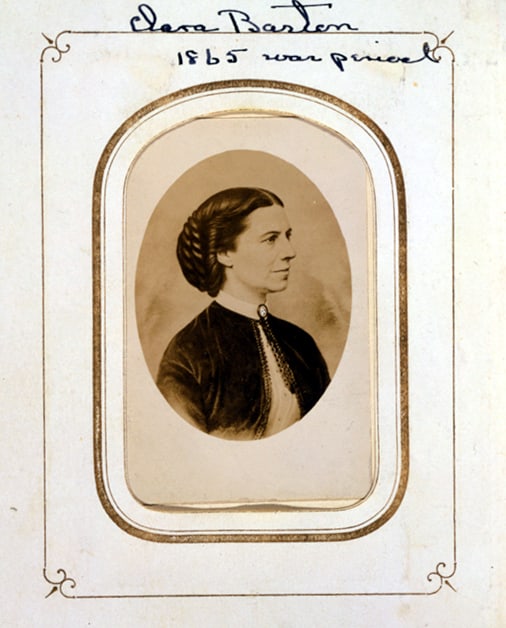 1865, CLARA BARTON, FOUNDER OF RED CROSS: Title: 1865, CLARA BARTON, FOUNDER OF RED CROSS Artist/Source: UNKNOWN Original Date: 1865 Dimensions: 10X8 / 8X10 ACCORDINGLY Description: || DOMESTIC SHIPPING ONLY!|| This lot is a Dye Based Photoli