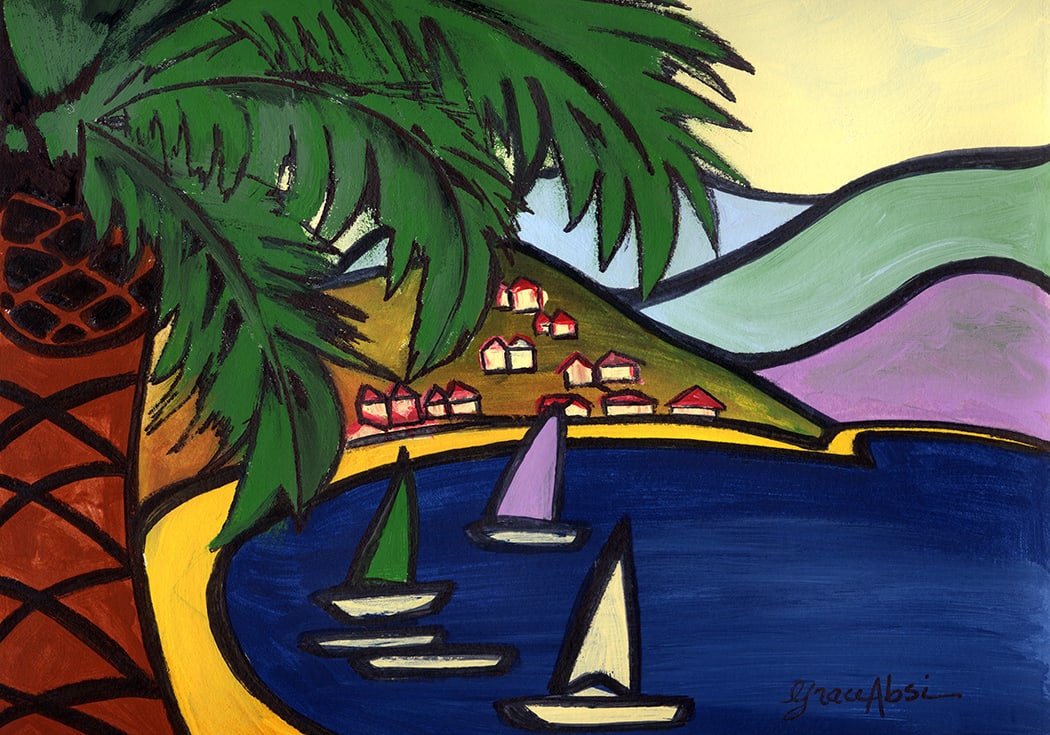 Absi Grace Nice Acrylic Painting on Paper (1 of 1)