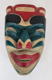 Northwest Coast carved and painted mask