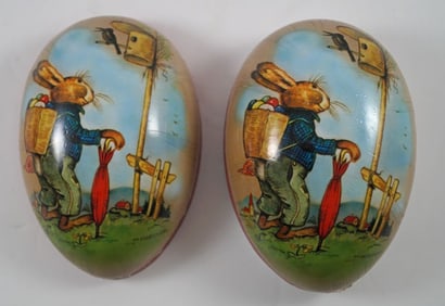 German Paper Mache Easter Egg Candy Container #3