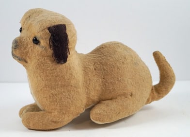 Antique Straw Stuffed Dog Toy 1920’s #1